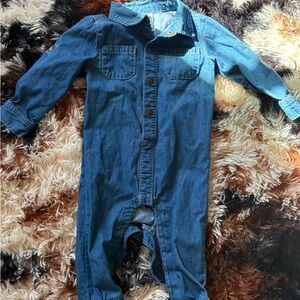 Baby Blue Denim Jumpsuit